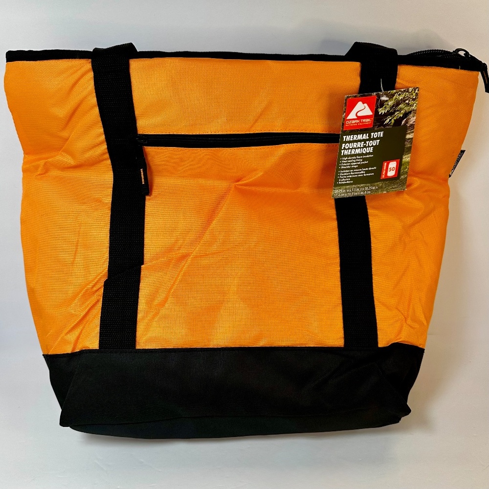 Ozark Trail Insulated Cooler Tote 50 Can Thermal Bag Orange NWT